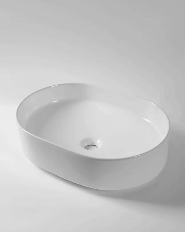 500x370x135mm Gloss White Above Counter Basin