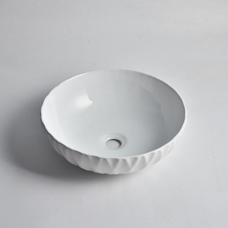 395x395x120mm Gloss White Above Counter Basin