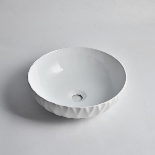 395x395x120mm Gloss White Above Counter Basin