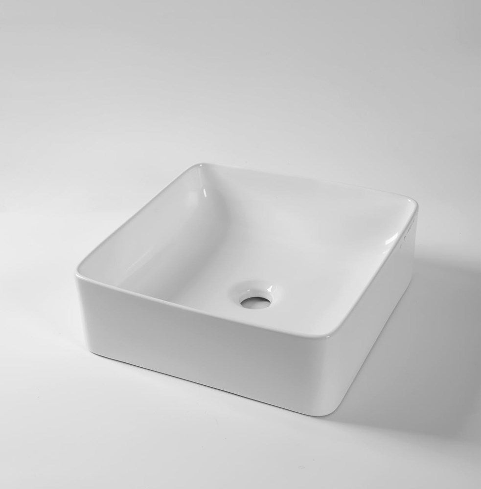 370x370x130mm Gloss White Above Counter Basin