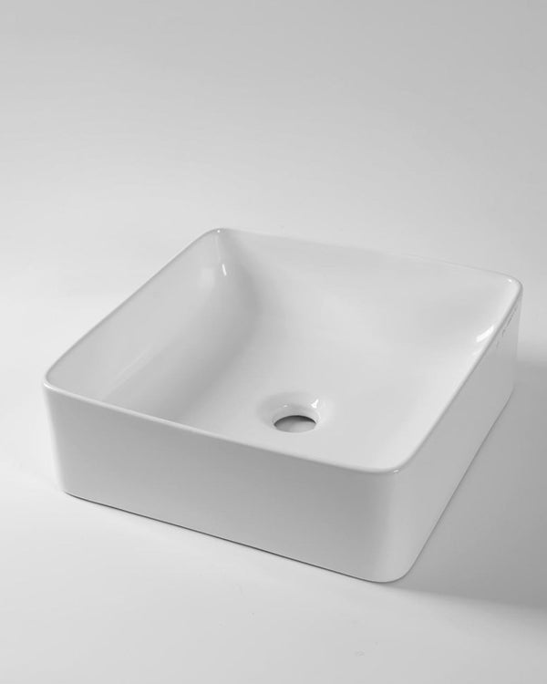 370x370x130mm Gloss White Above Counter Basin