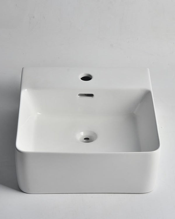 420x400x155mm Gloss White Wall Hung Basin