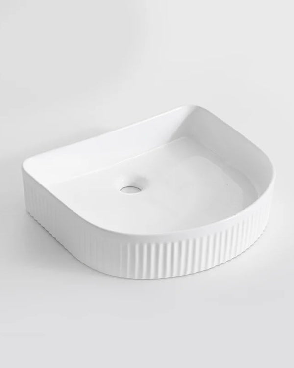 415x365x100mm Gloss White Above Counter Basin