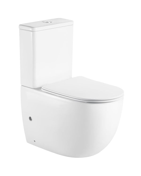 CERA 620*340*810mm Gloss White Rimless Flushing Back to Wall Two-piece Toilet Suite