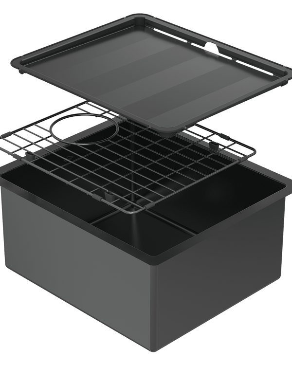 PIAZZA SGL BWL 390X445 + ACC - BLACK PEARL