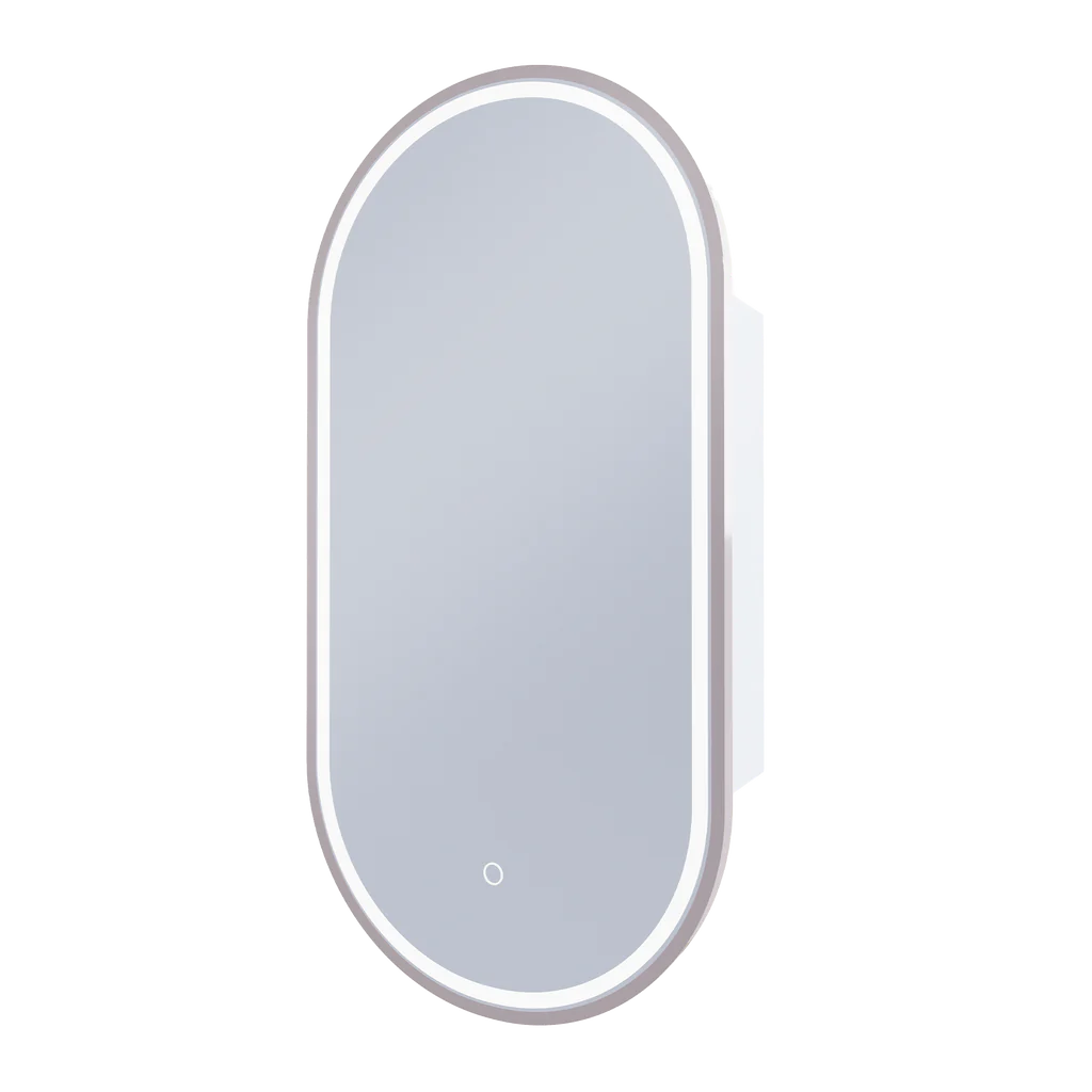 Capsule 450 with Brushed Nickel Frame - W450 x H900 x D125