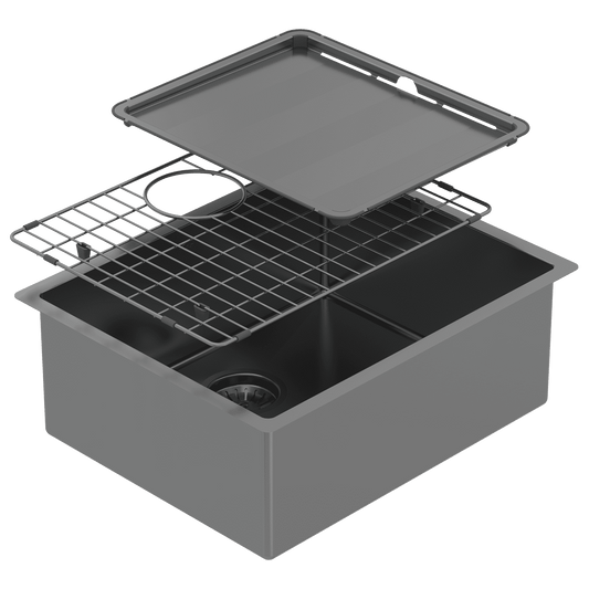 PIAZZA SGL BWL 545X445 + ACC - BLACK PEARL