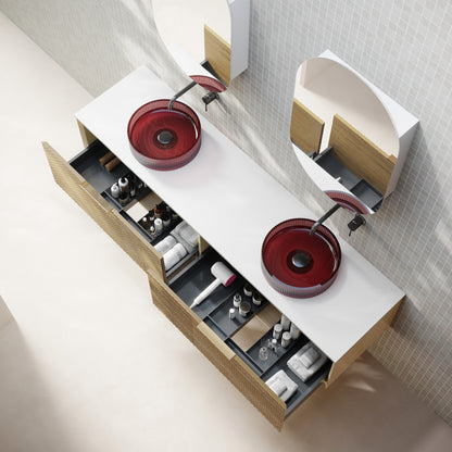 1800x465x390mm Relievo Oak