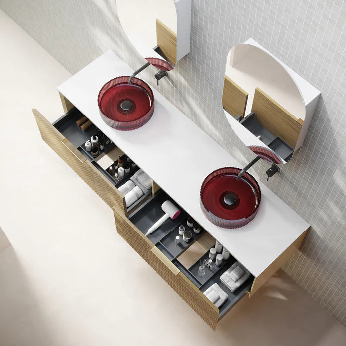 1800x465x390mm Relievo Walnut