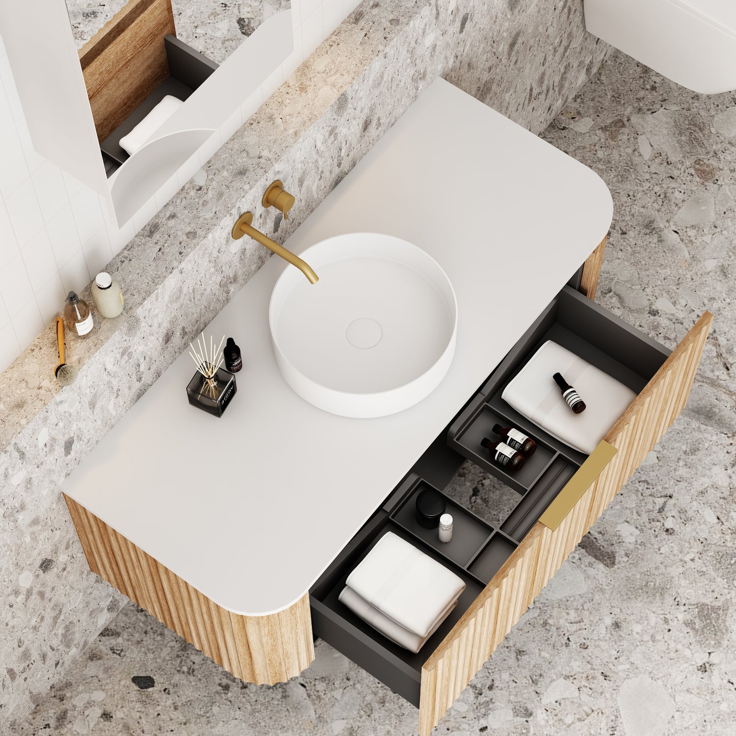 V-Groove 1200x500x390mm Natural Oak