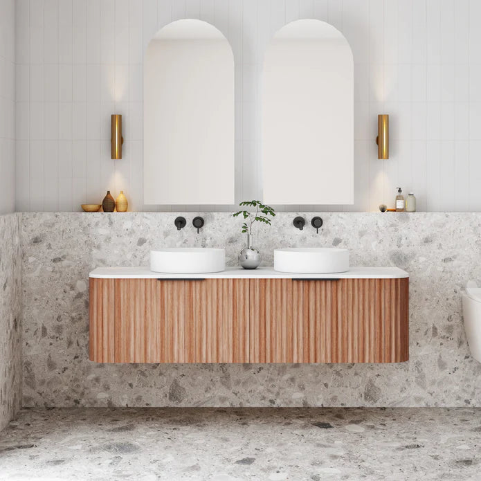 V-Groove 1500x500x390mm Walnut – Sannine Bathrooms