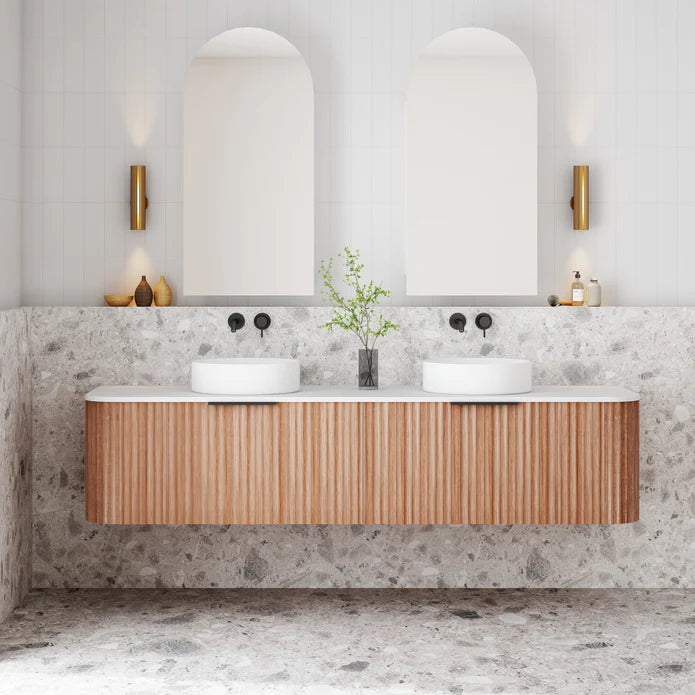 V-Groove 1800x500x390mm Walnut – Sannine Bathrooms