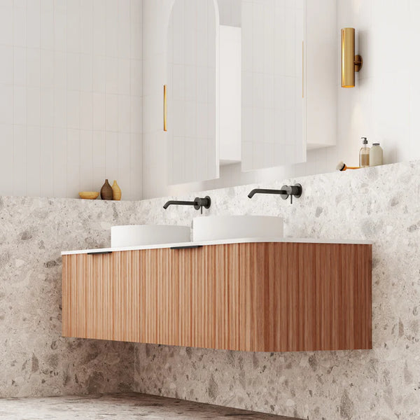 V-Groove 1800x500x390mm Walnut – Sannine Bathrooms