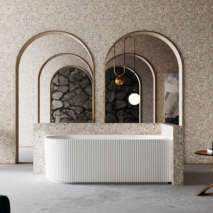 V-groove 1700mm right hand corner (matte white)