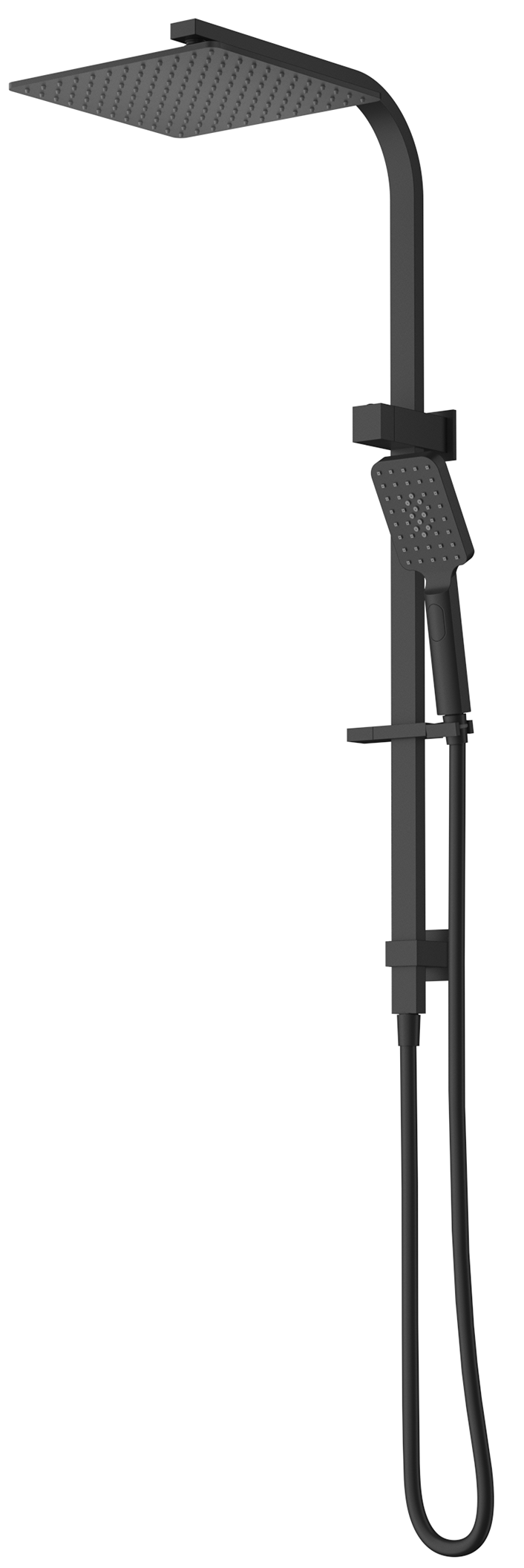 Cresta Dual Shower Rail Black