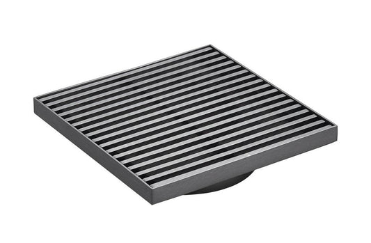Gun Metal Grills square floor drain (80 mm)DX444GM