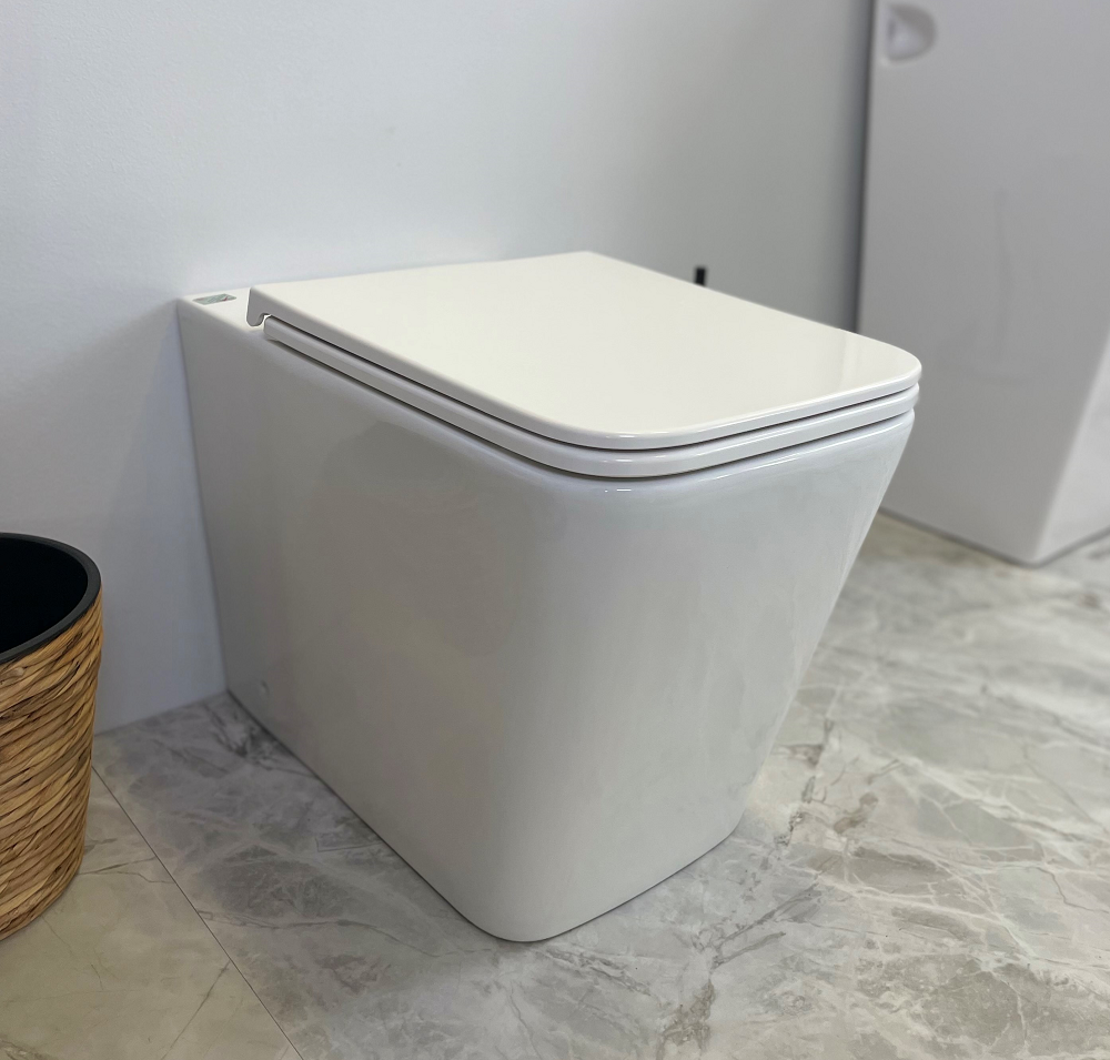 ENOX99-MW 600*355*410mm Matte White Rimless Flushing Wall Faced Floor Pan