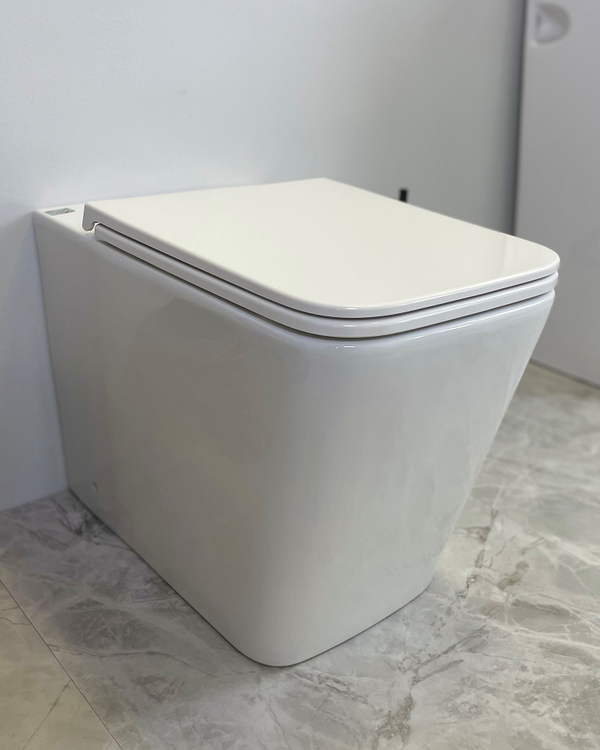ENOX99-MW 600*355*410mm Matte White Rimless Flushing Wall Faced Floor Pan