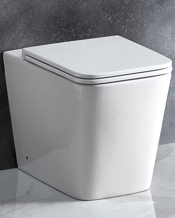 ENOX99 600*455*410mm Gloss White Rimless Flushing Wall Faced Floor Pan