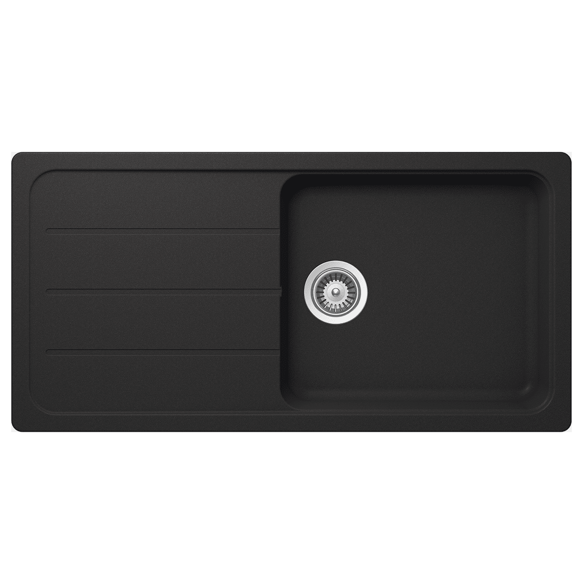 FORMHAUS 1000X500 SINGLEBOWL&DRAINER - ONYX