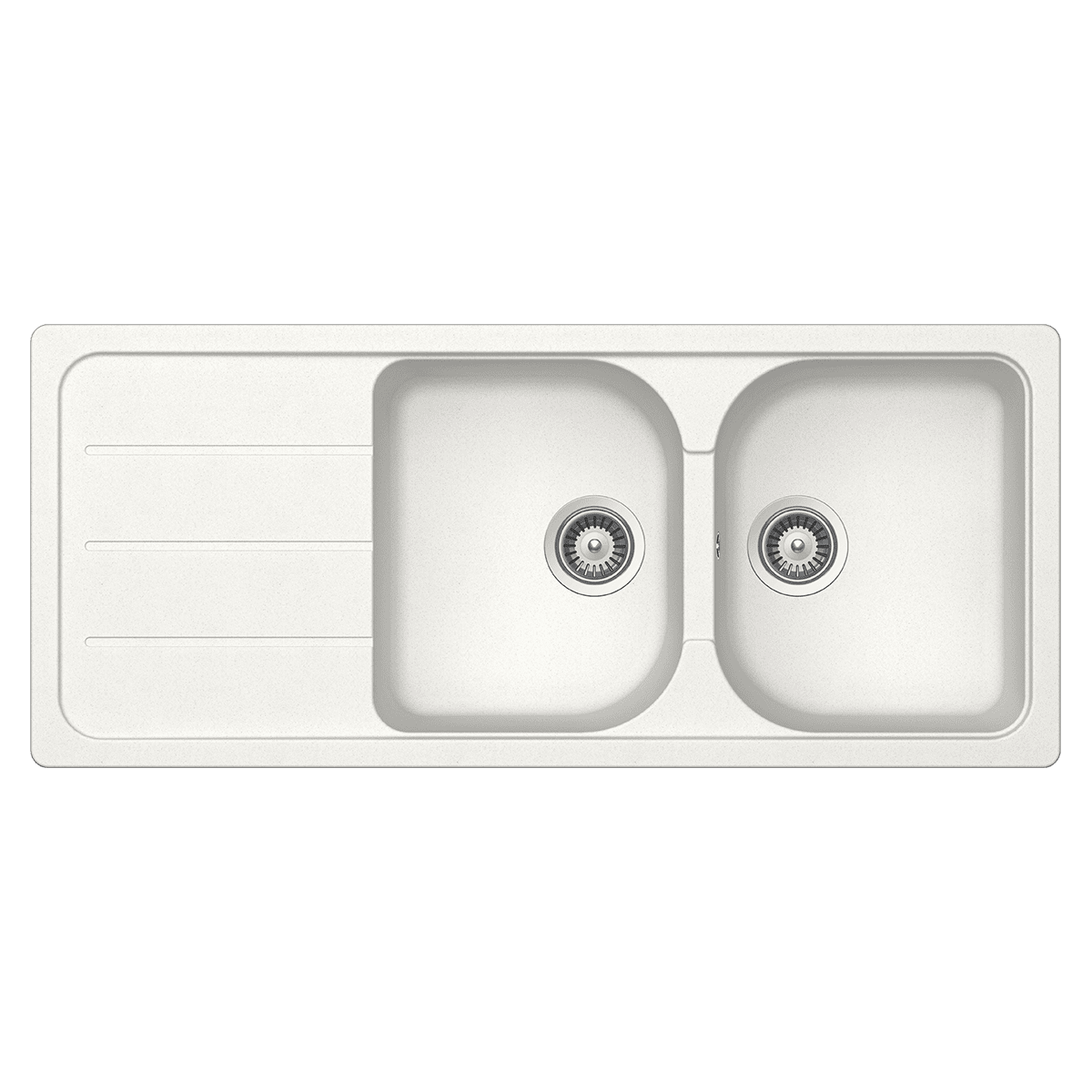 FORMHAUS 1160X500 DOUBLEBOWL&DRAINER - ALPINA