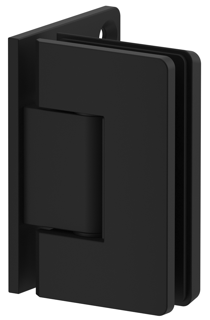 Shower Screen Hinge - Glass To Wall Black