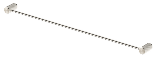 Mica Fluted Single Towel Rail Brushed Nickel