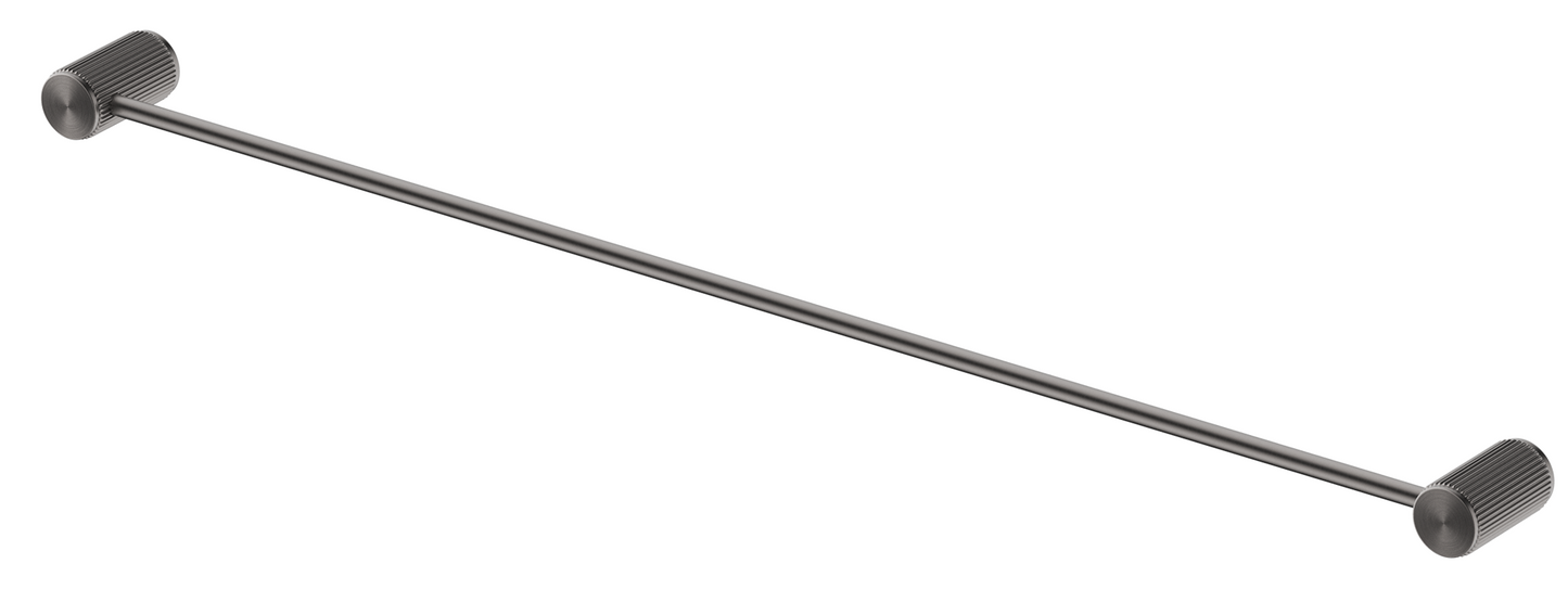 Mica Fluted Single Towel Rail Gunmetal