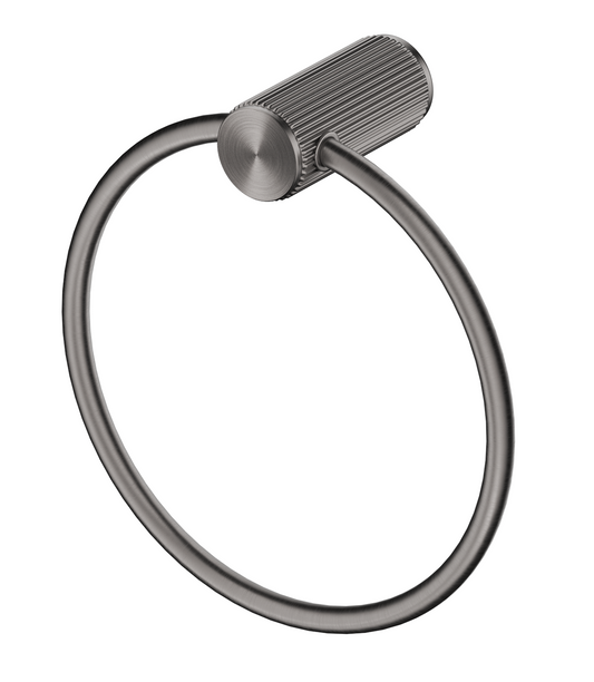 Mica Fluted Towel Ring Gunmetal