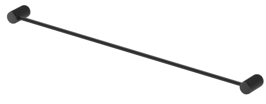 Mica Fluted Single Towel Rail Black