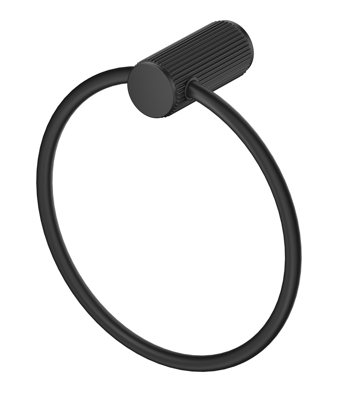 Mica Fluted Towel Ring Black