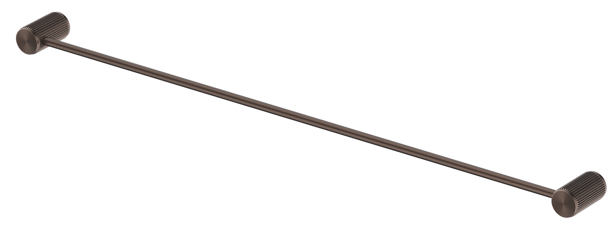 Mica Fluted Single Towel Rail Dusk Bronze