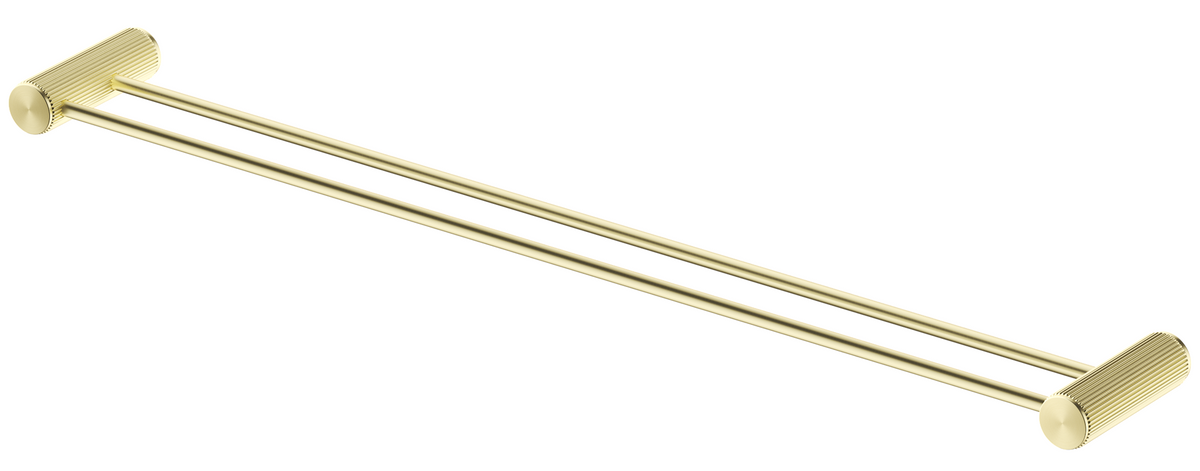 Mica Fluted Double Towel Rail French Gold