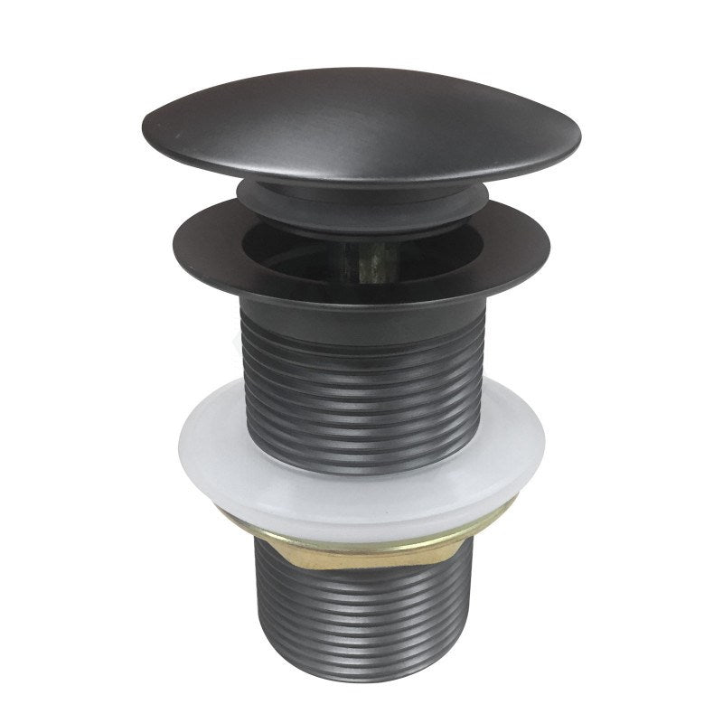 Gunmetal Pop Up Waste No Overflow