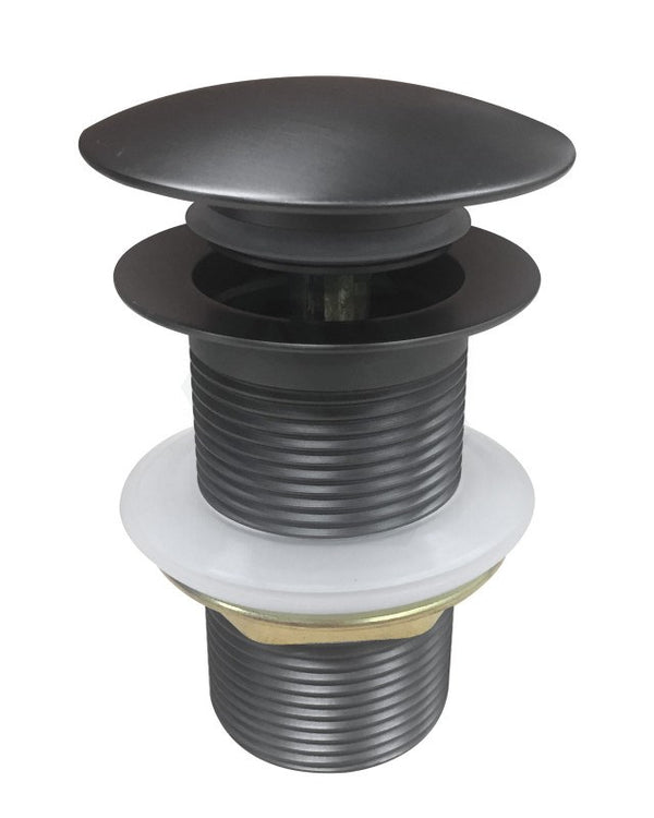 Gunmetal Pop Up Waste No Overflow