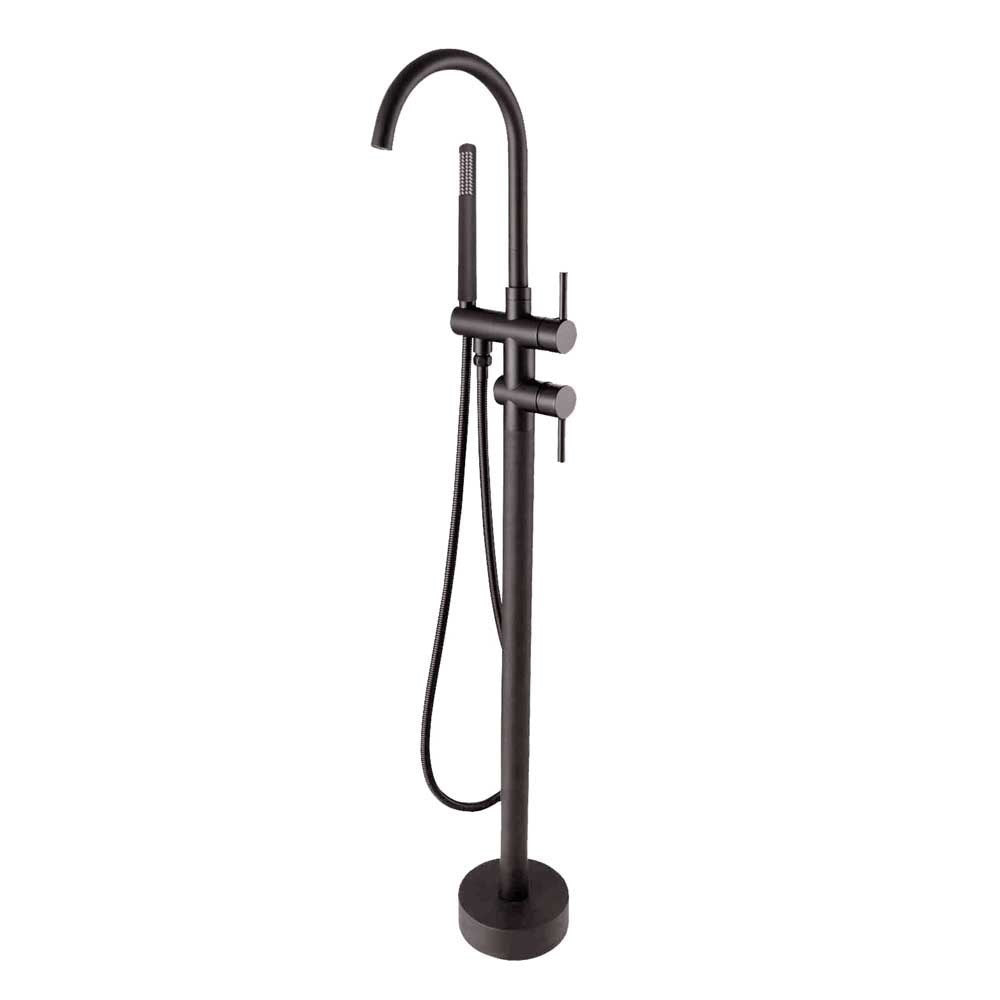 Gunmetal Freestanding Tap with Handheld Shower