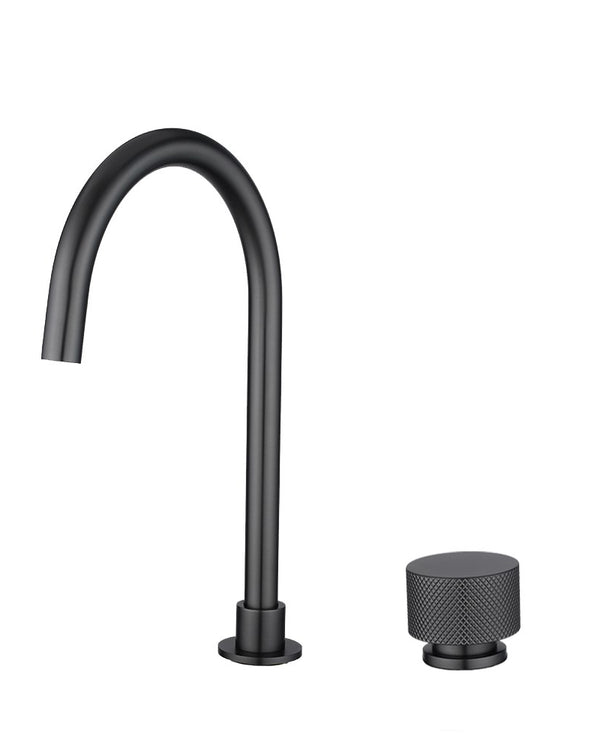 MOON - Brushed Gun Metal Grey Swivel Basin Mixer