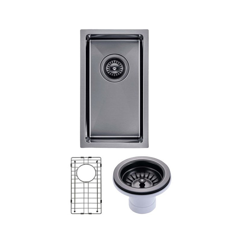 250x450x215mm Gunmetal Stainless Steel PVD Single Bowl Kitchen Sink