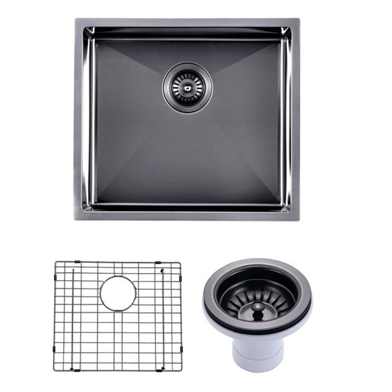 500x440x230mm Gunmetal Stainless Steel PVD Single Bowl Kitchen Sink