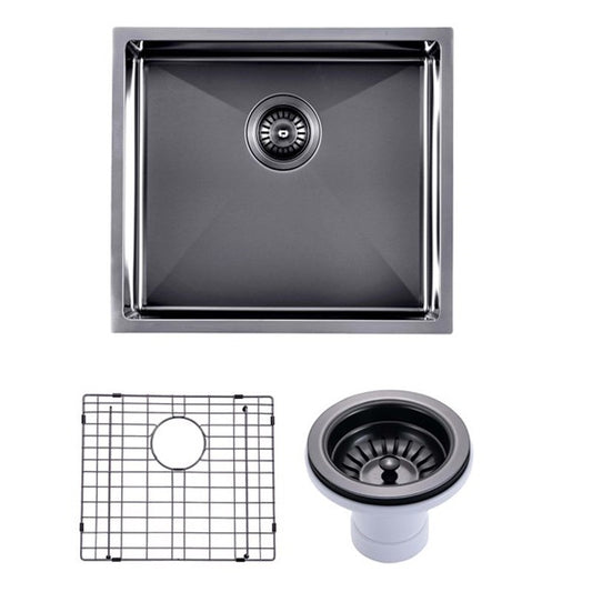 500x440x230mm Gunmetal Stainless Steel PVD Single Bowl Kitchen Sink