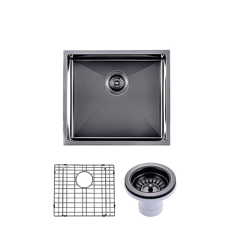 510x450x230mm Gunmetal Stainless Steel PVD Single Bowl Kitchen Sink
