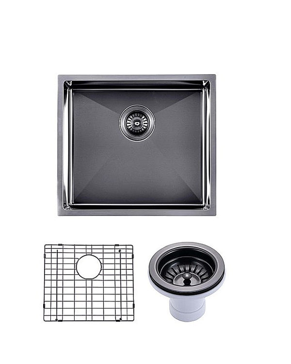 510x450x230mm Gunmetal Stainless Steel PVD Single Bowl Kitchen Sink
