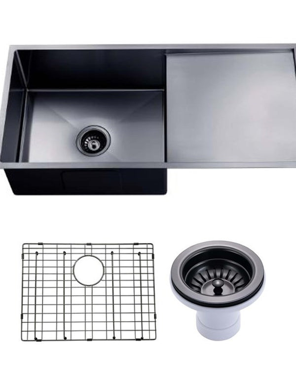 960x450x230mm Gunmetal Stainless Steel PVD Single Bowl Kitchen Sink
