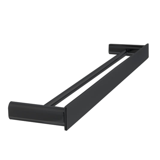 The Gabe 600mm Double Towel Rail - Matte Black