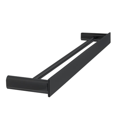 The Gabe 800mm Double Towel Rail - Matte Black