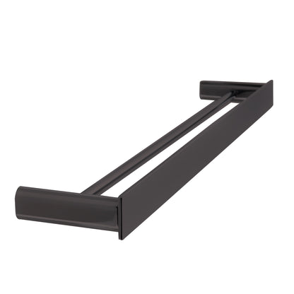The Gabe 800mm Double Towel Rail - Gun Metal