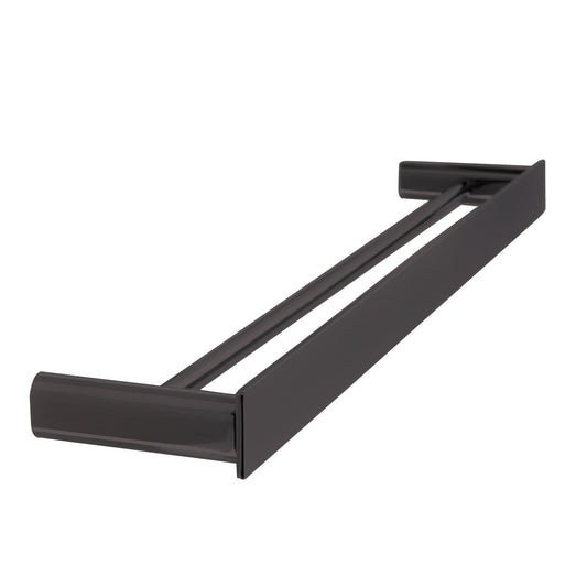 The Gabe 800mm Double Towel Rail - Gun Metal