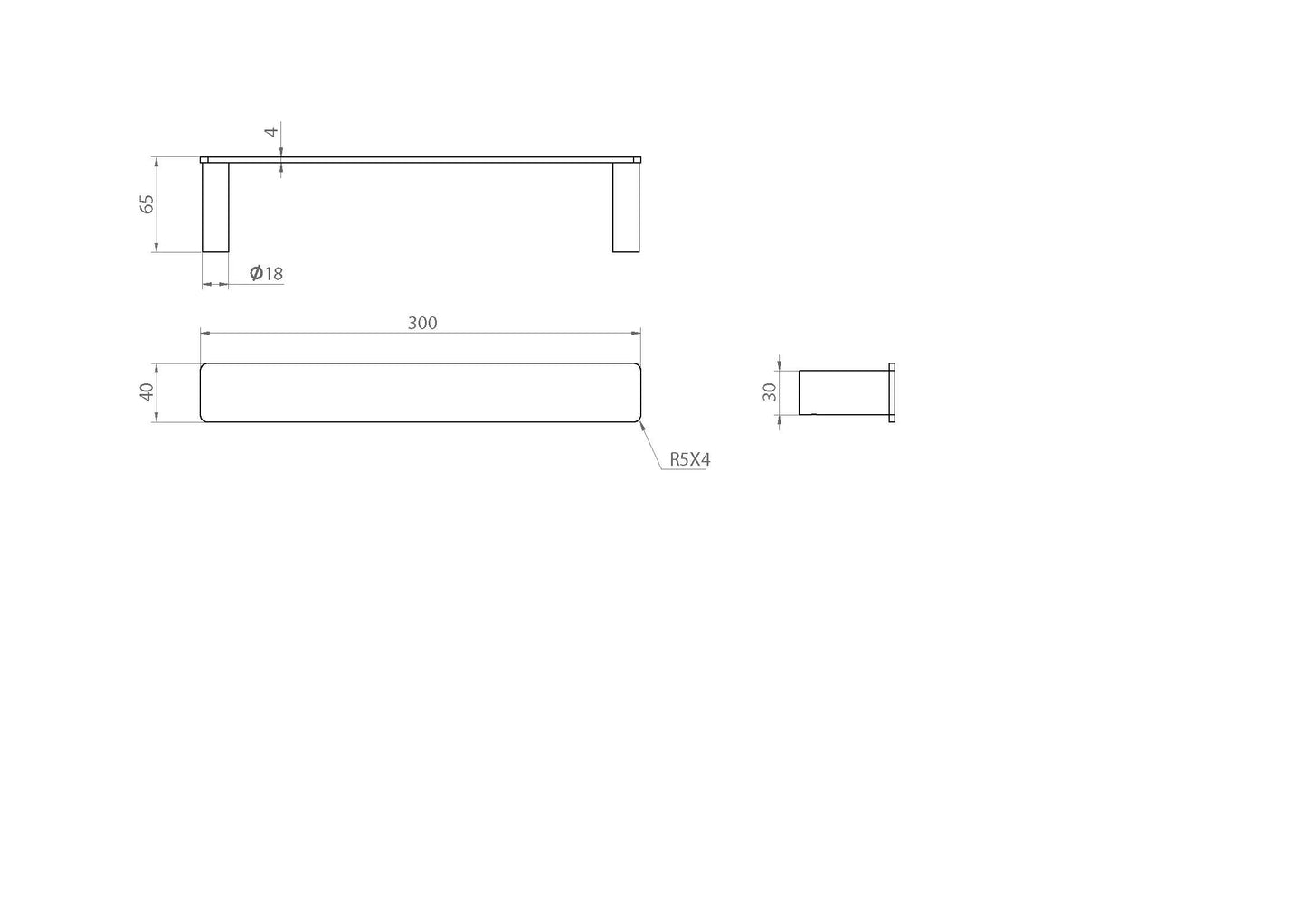 The Gabe Hand Towel Holder - Chrome