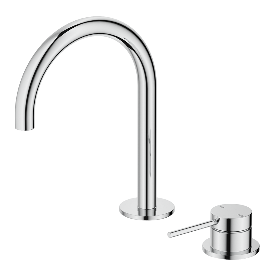 Mica Gooseneck Hob Basin Mixer Set Chrome