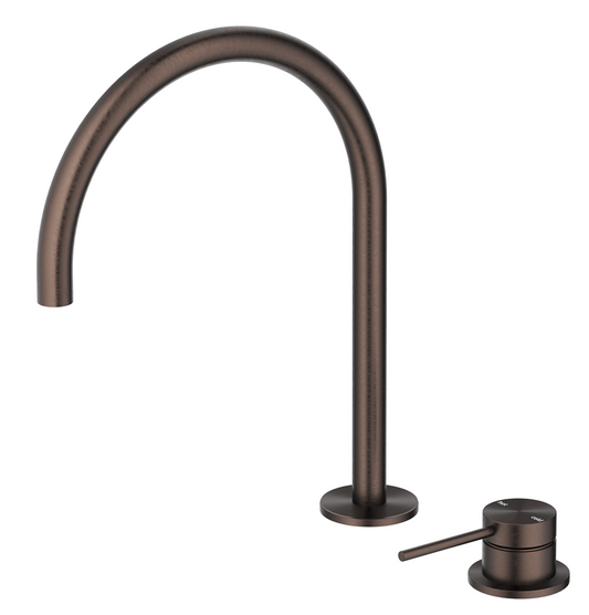 Mica Gooseneck Hob Sink/Basin Mixer Set Dusk Bronze